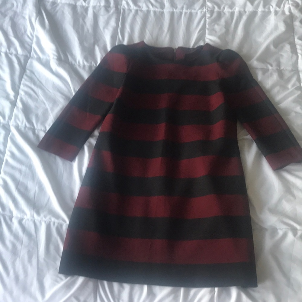 Burgundy/Black Striped Zara Dress
